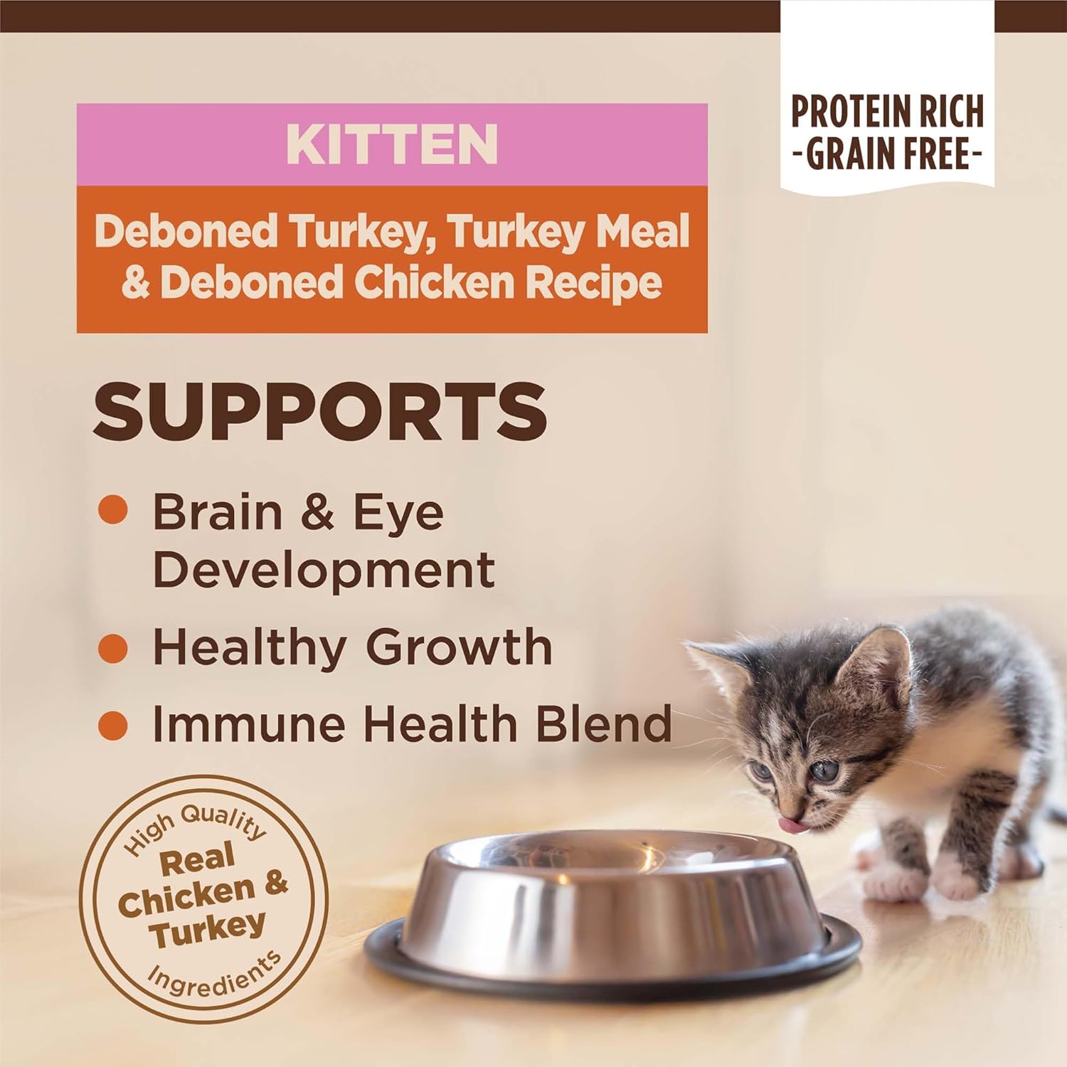 Wellness CORE Kitten Dry Cat Food for Indoor & Outdoor Cats, Grain Free, Natural, Original Turkey, Turkey Meal and Chicken (5 Pound Bag) - Image 2