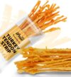 iPaw Turkey Tendons for Dogs, 100% Turkey and US Sourced Raw Material, Hypoallergenic, All Natural Human Grade Puppy Chew, Rawhide Alternative Dog Treats, 1 Pack Strip (Large)