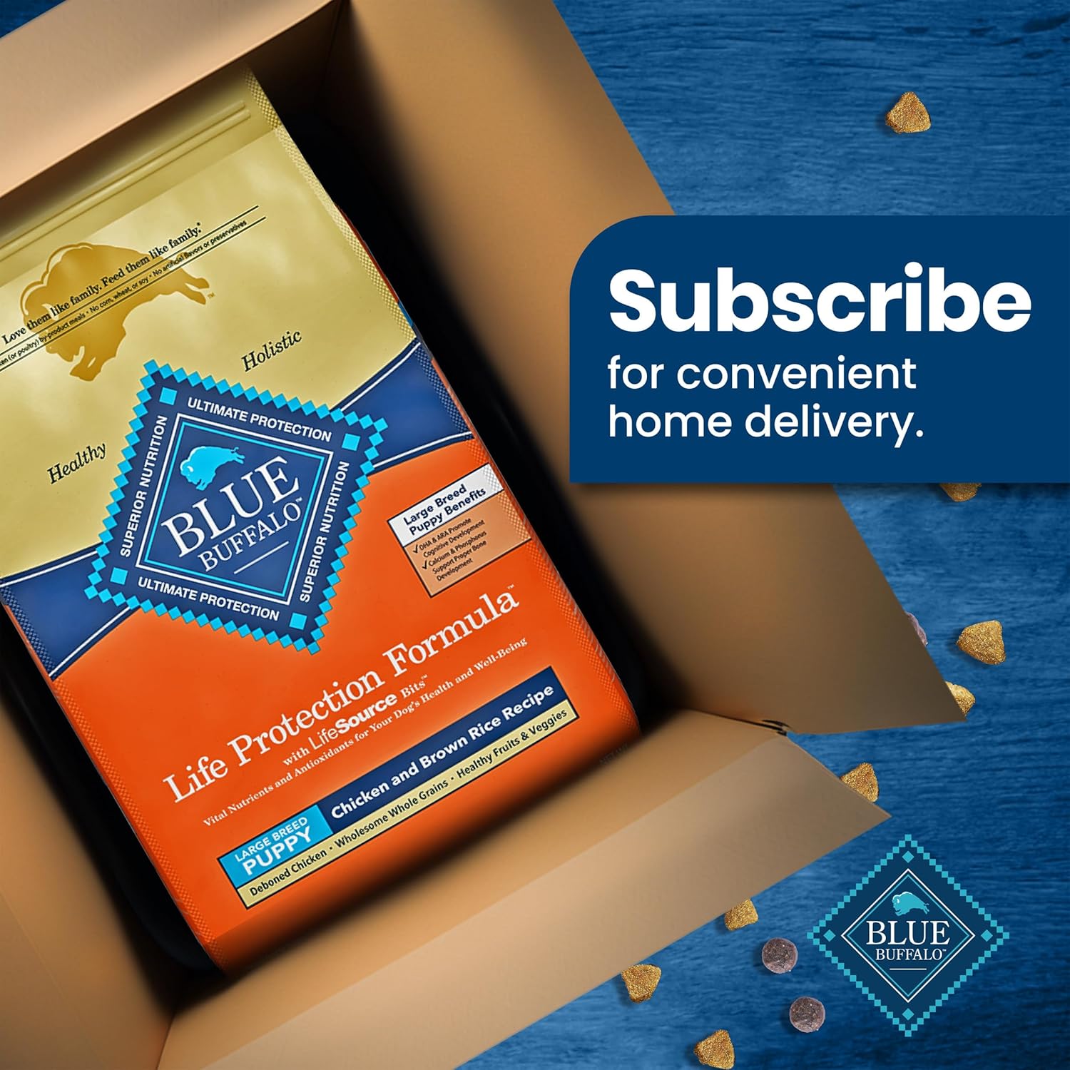 Blue Buffalo Life Protection Formula Large Breed Puppy Dry Dog Food with DHA, Vital Nutrients & Antioxidants, Made with Natural Ingredients, Chicken & Brown Rice Recipe, 30-lb. Bag - Image 11