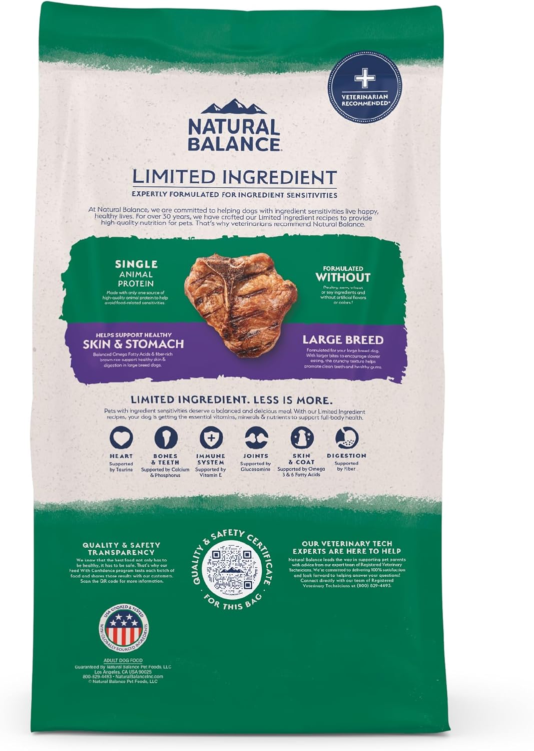 Natural Balance Limited Ingredient Large Breed Adult Dry Dog Food with Healthy Grains, Lamb & Brown Rice Recipe, 26 Pound (Pack of 1) - Image 10