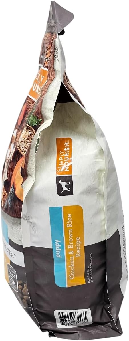 SIMPLY NOURISH Puppy Chicken and Brown Rice Dry Dog Food, 5 Pound Bag - Image 4