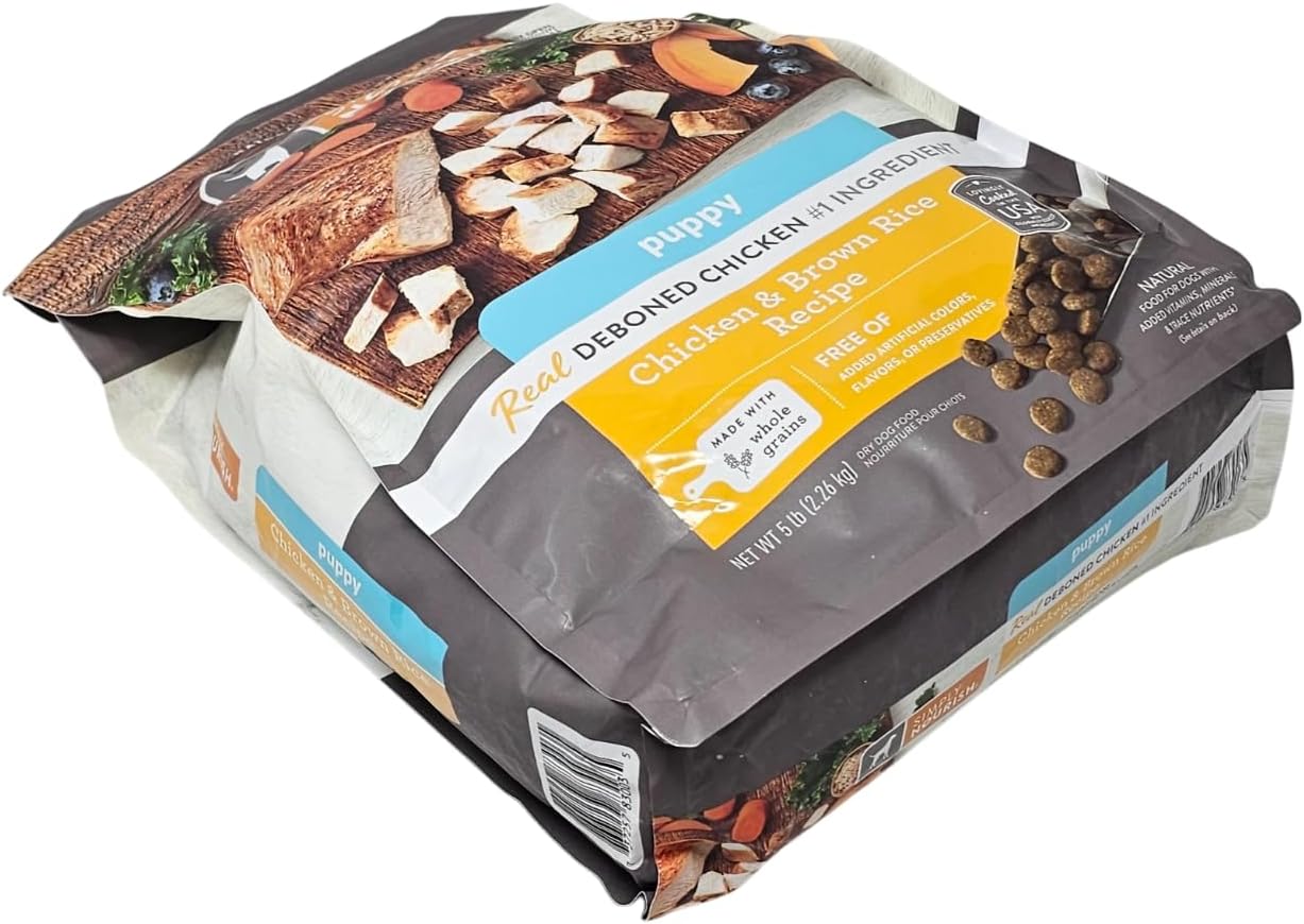 SIMPLY NOURISH Puppy Chicken and Brown Rice Dry Dog Food, 5 Pound Bag - Image 5