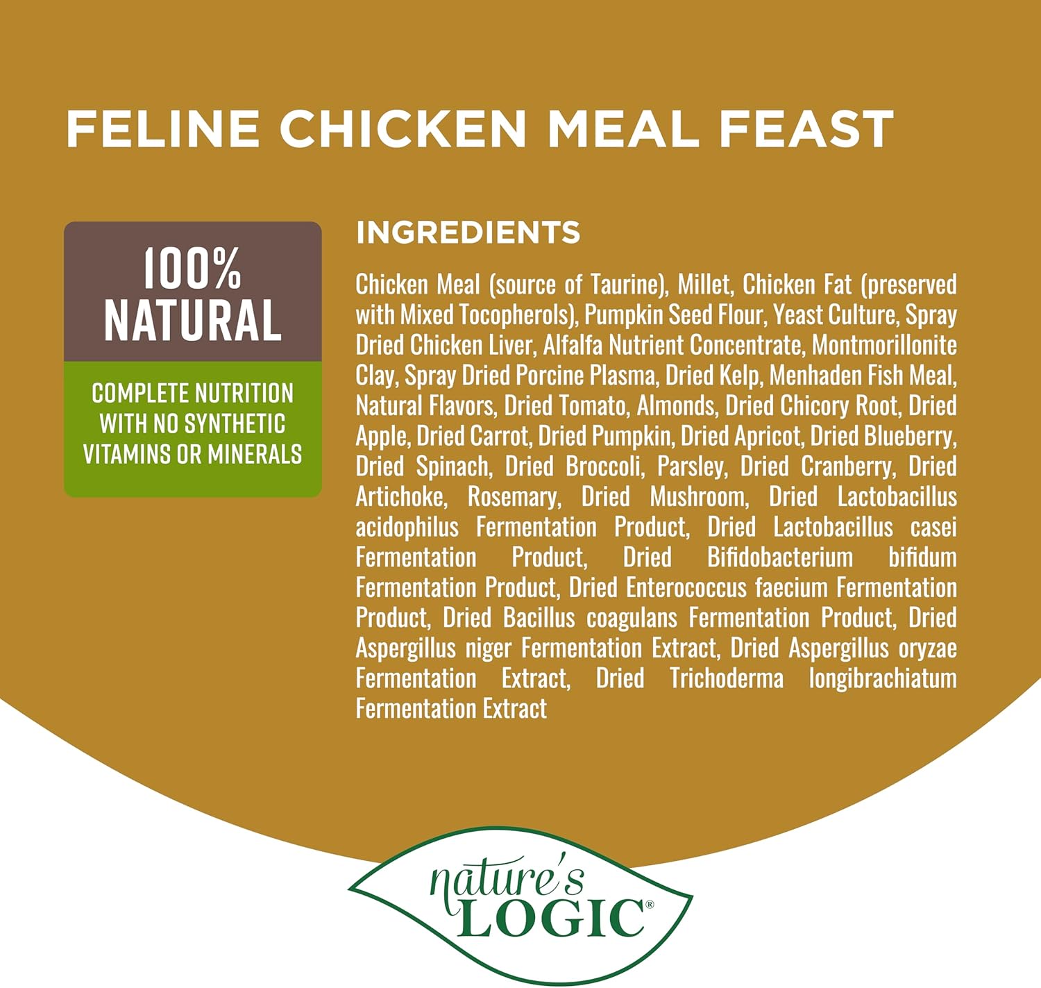 Nature's Logic Feline Chicken Meal Feast Cat Food - High-Protein Dry Food for Cats, 100% Natural Nutrition with Probiotics & Prebiotics - All Life Stages - Chicken, 7.7lbs - Image 3