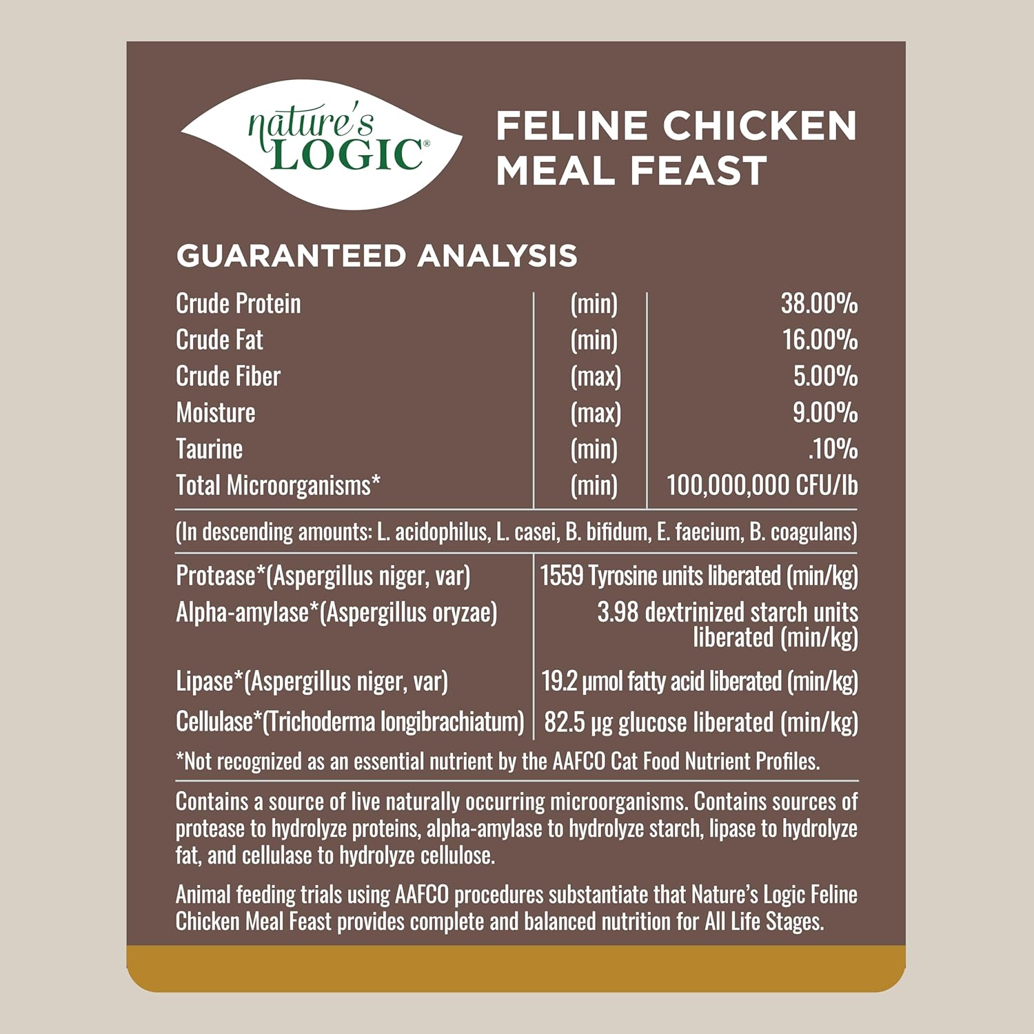 Nature's Logic Feline Chicken Meal Feast Cat Food - High-Protein Dry Food for Cats, 100% Natural Nutrition with Probiotics & Prebiotics - All Life Stages - Chicken, 7.7lbs - Image 4