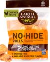 Earth Animal No Hide Chews - Long Lasting Rawhide Free Small Dog Chews Rolls, Chicken - 2 Count