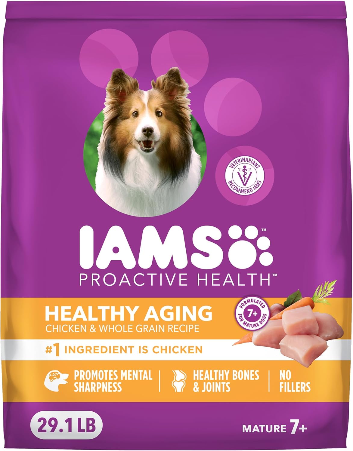 IAMS Proactive Health Dry Dog Food, Large Breed Mature Premium Adult Dog Food for Large Breeds, 29.1 lb. Bag
