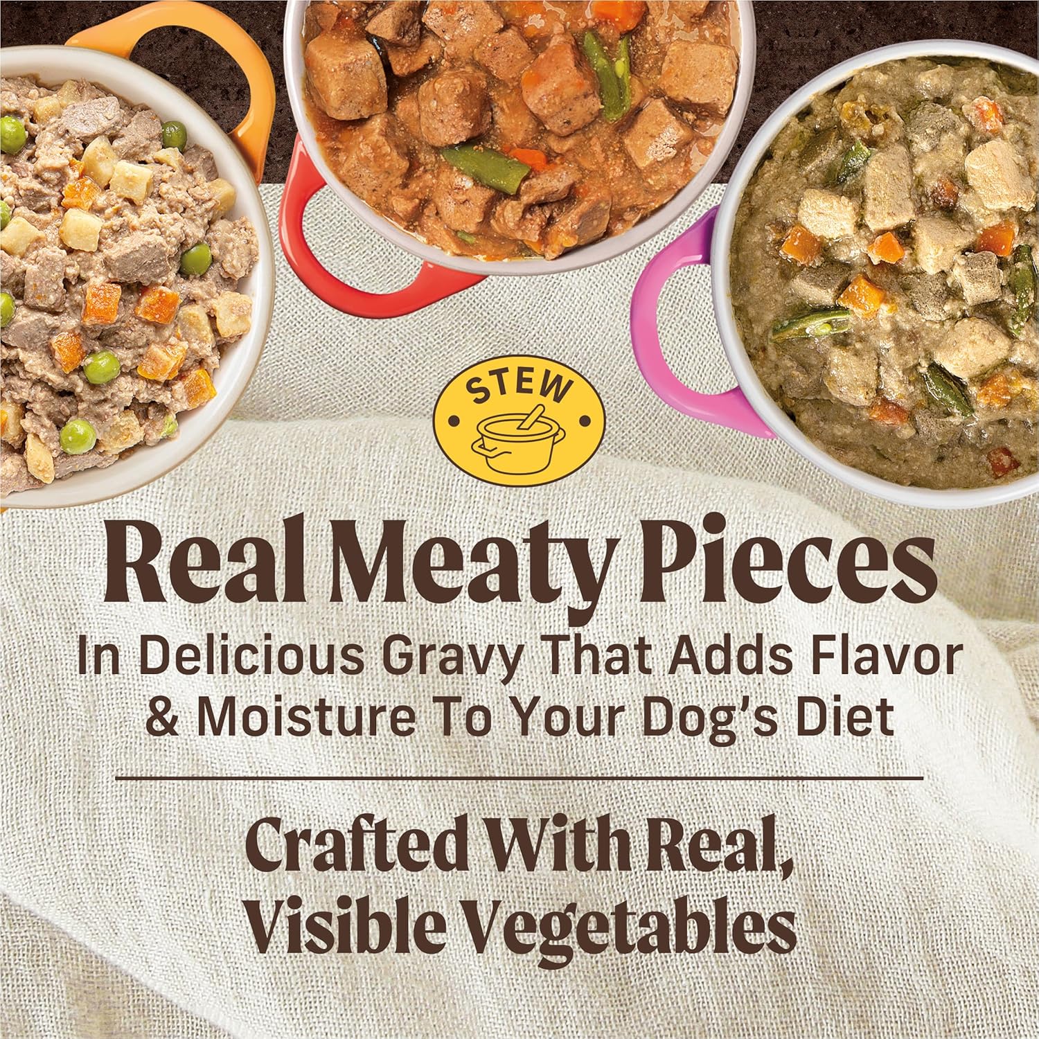 Merrick Grain Free Wet Dog Food, Premium Gluten Free Canned Variety Pack, Beef, Chicken and Turkey Recipes - (Pack of 12) 12.7 oz. Cans - Image 2