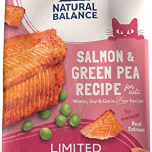 Natural Balance Limited Ingredient Adult Grain-Free Dry Cat Food, Salmon & Green Pea Recipe, 10 Pound (Pack of 1)