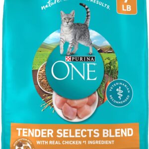 Purina ONE Natural Dry Cat Food, Tender Selects Blend With Real Chicken - 7 lb. Bag
