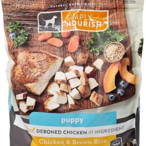 SIMPLY NOURISH Puppy Chicken and Brown Rice Dry Dog Food, 5 Pound Bag