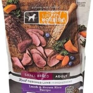 SIMPLY NOURISH Small Breed Adult Lamb and Brown Rice Dry Dog Food, 5 Pound Bag