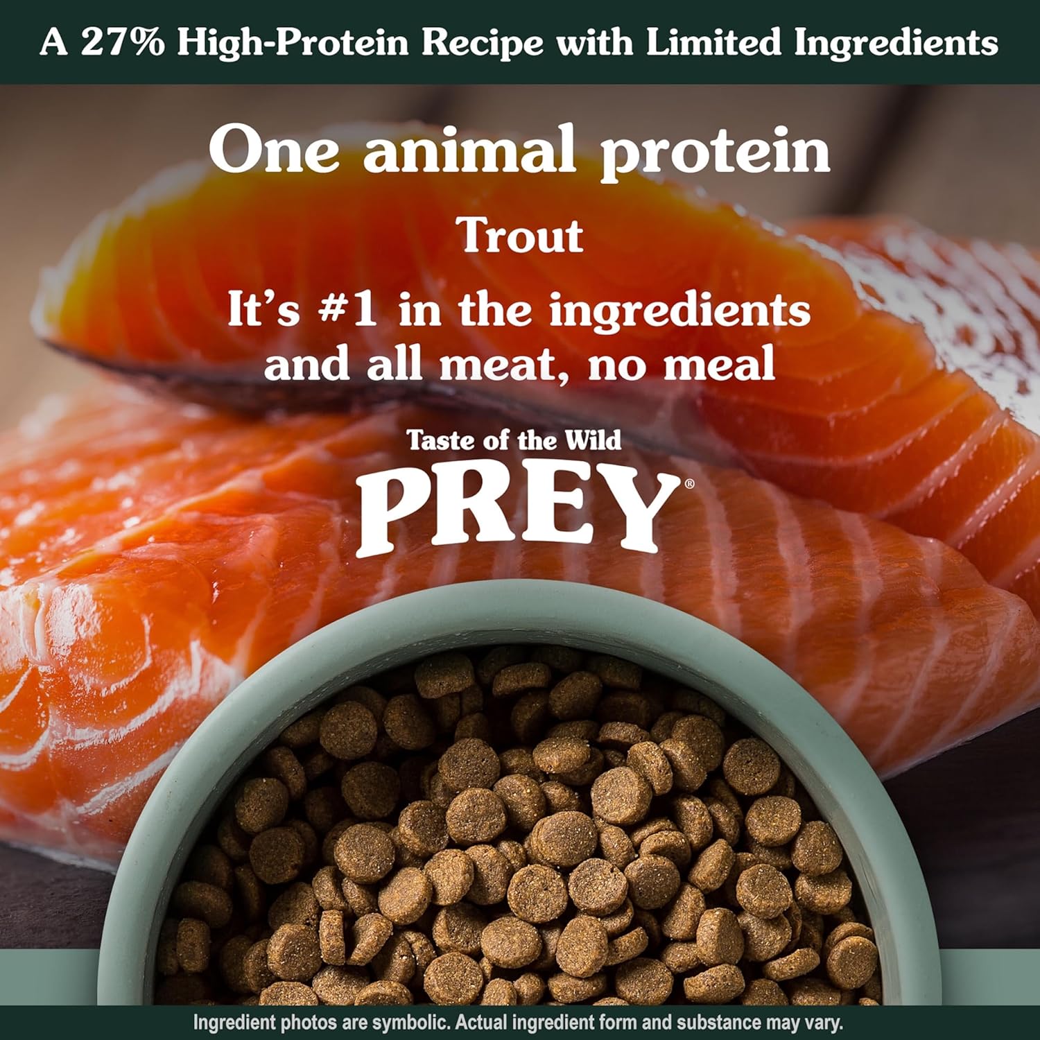Taste of the Wild Prey Real Meat High Protein Trout Limited Ingredient Dry Dog Food Grain-Free Recipe Made with Real Spring-Fed Trout, and Includes Probiotics for All Life Stages 25 lb - Image 4