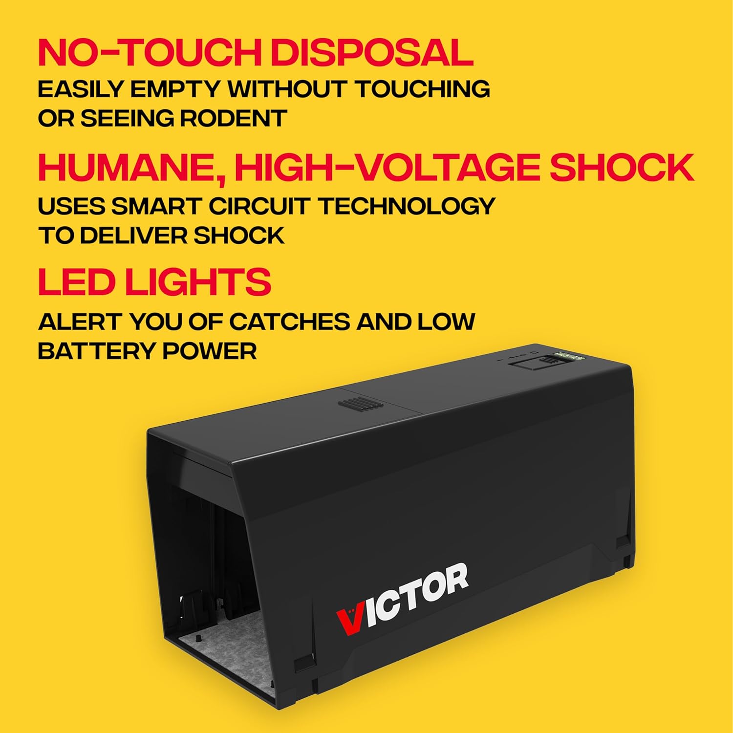 Victor Indoor Electronic Rat Trap, Humane Electric Rat Traps Indoor for Home, No Touch, No See Traps - M241B - Quickly and Humanely Kill Rats Indoors - 1 Pack - Image 3