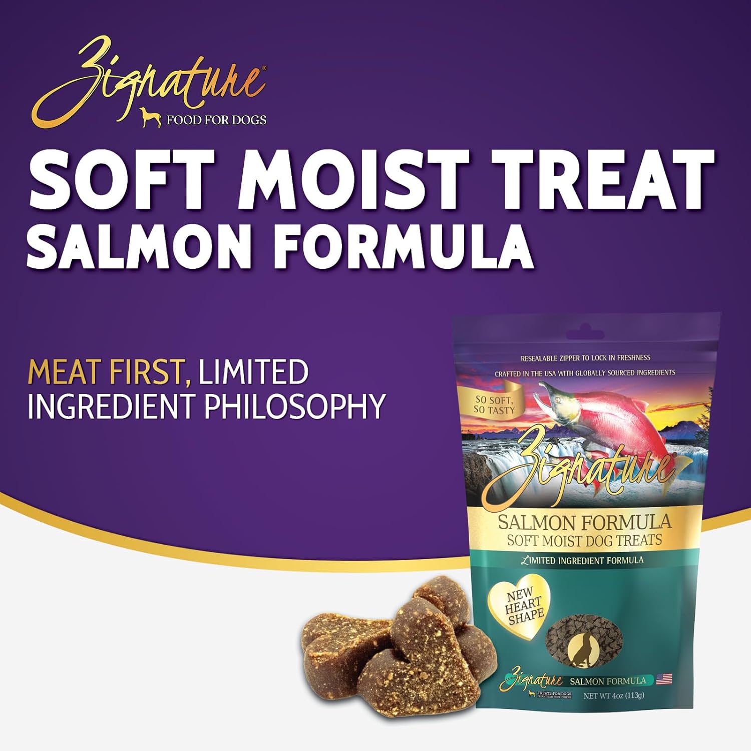 Zignature Salmon Soft Moist Treats for Dogs - Image 3