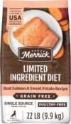 Merrick Limited Ingredient Diet Grain Free Dry Dog Food, Premium And Healthy Kibble, Salmon And Sweet Potato - 22.0 lb. Bag