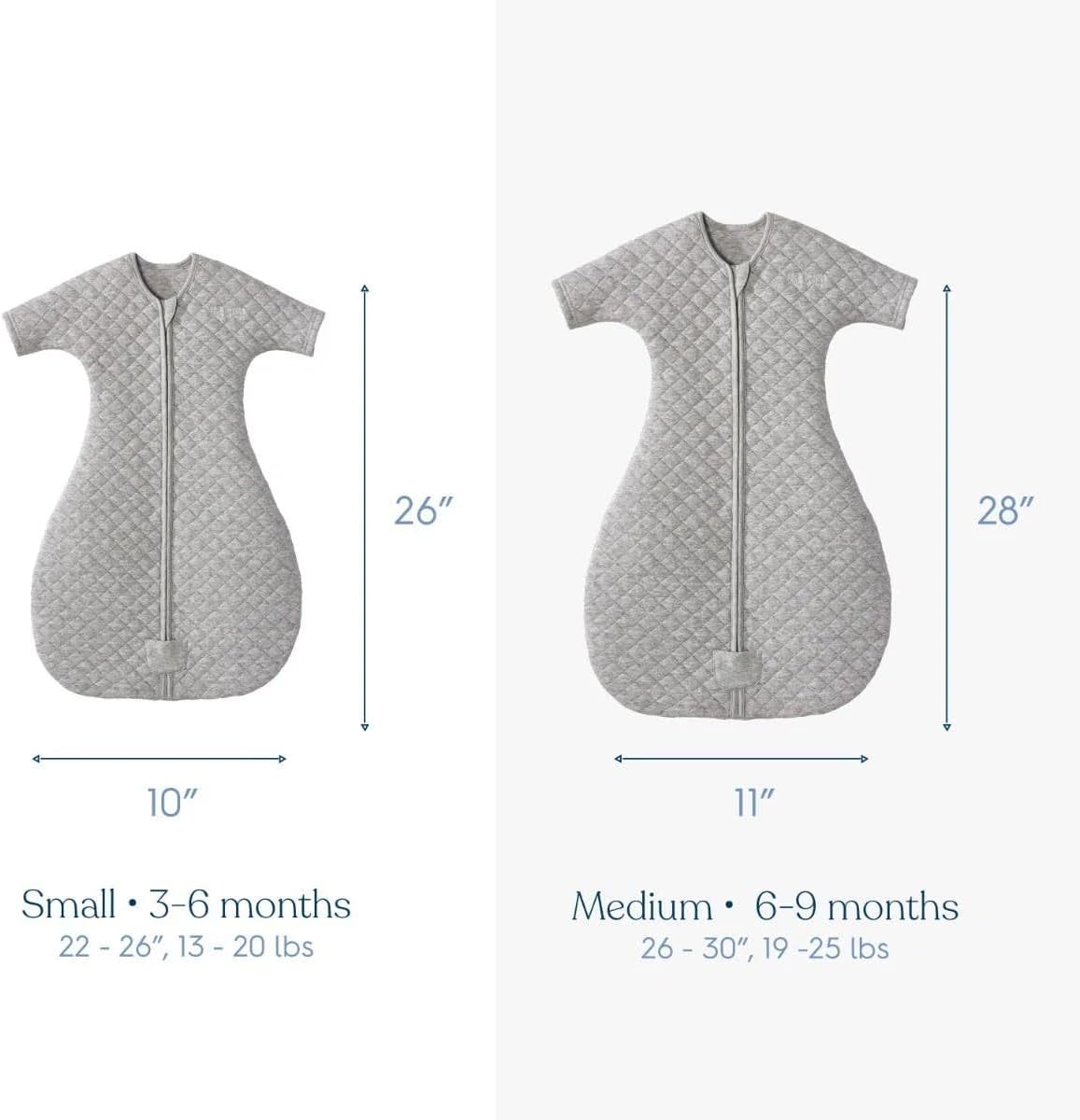 HALO Easy Transition SleepSack, Baby Sleep Sack Wearable Blanket, 100% Cotton, Soft & Breathable, 1.0 TOG, Helps Transition from Swaddle for Infants, Heather Grey, Small - Image 6