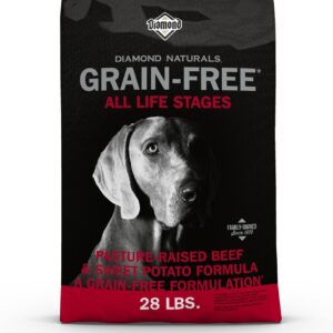 Diamond Naturals Grain Free Real Meat Recipe Premium Dry Dog Food With Real Pasture Raised Beef 28Lb