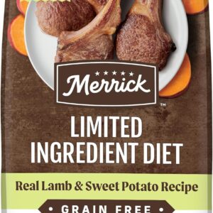 Merrick Limited Ingredient Diet Grain Free Dry Dog Food, Premium And Healthy Kibble With Lamb And Sweet Potato - 22.0 lb. Bag