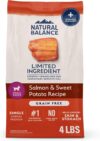 Natural Balance Limited Ingredient Small Breed Adult Grain-Free Dry Dog Food, Salmon & Sweet Potato Recipe, 4 Pound (Pack of 1)