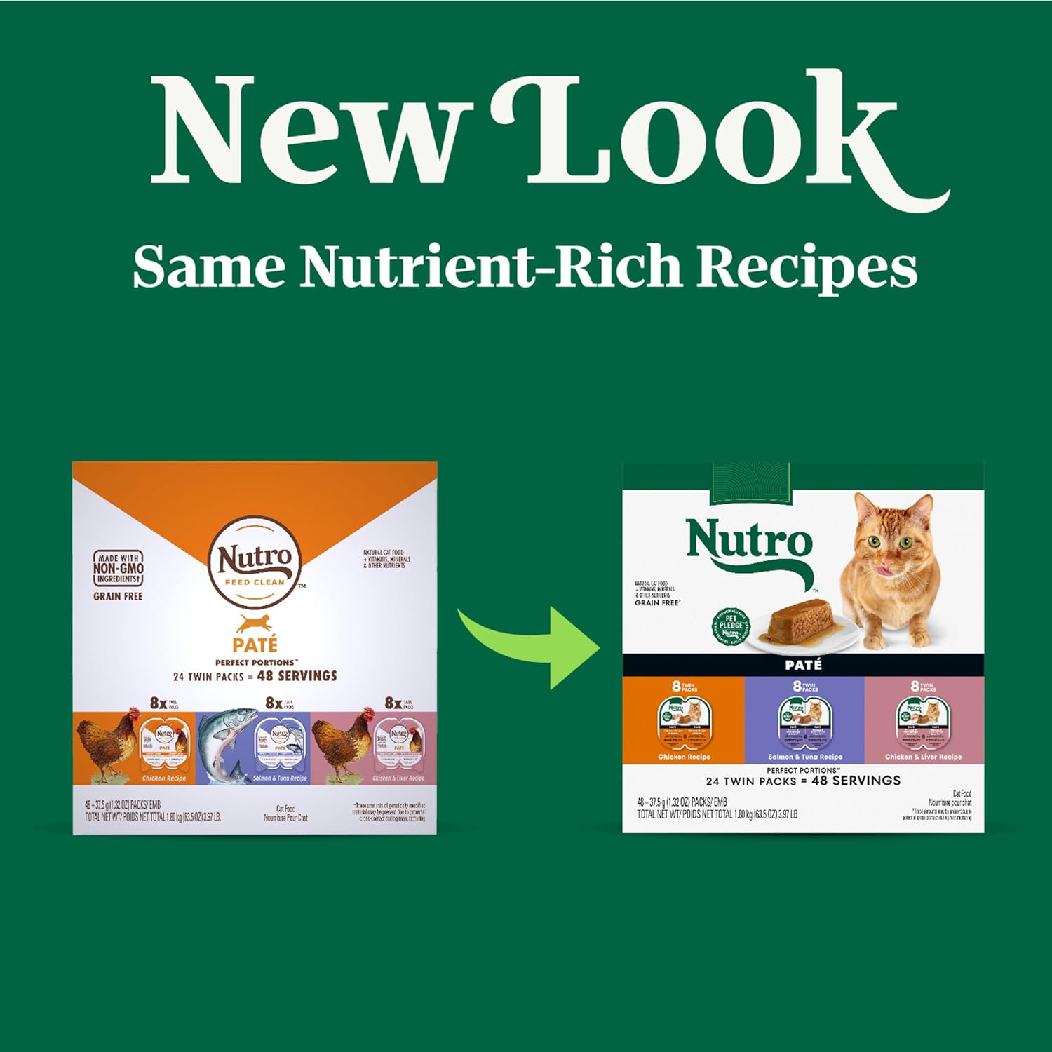 Nutro Natural Choice Wet Cat Food Pate, Adult Cat Food Wet Variety Pack, 2.64 oz. Twin-Pack Trays (24 Pack) - Image 2