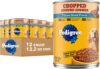 Pedigree Chopped Ground Dinner Adult Soft Wet Dog Food with T-Bone Steak Dinner, Canned Dog Food, 13.2 oz. Cans, 12 Count