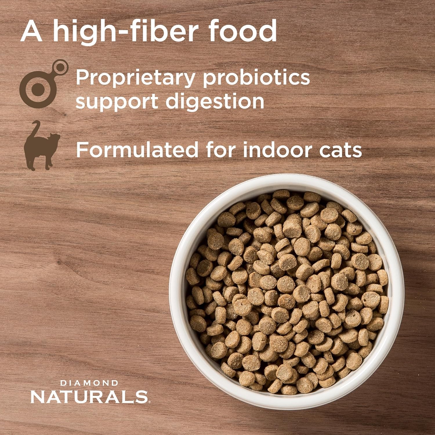 Diamond Naturals Premium Real Meat Recipe Dry Indoor Cat Food with Protein from Cage-Free Chicken, Antioxidants, Probiotics to Support Healthy Immune and Digestive Systems 18lb - Image 3