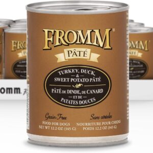Fromm Turkey, Duck & Sweet Potato Pate Dog Food - Premium Wet Dog Food - Turkey Recipe - Case of 12 Cans