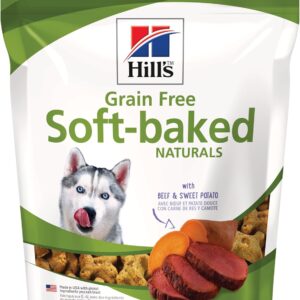 Hill's Grain Free Soft-Baked Naturals Dog Treats, Beef & Sweet Potato, 8 oz. Bag