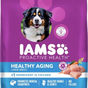 IAMS Proactive Health Dry Dog Food, Large Breed Mature Premium Adult Dog Food for Large Breeds, with Chicken, 30 lb. Bag