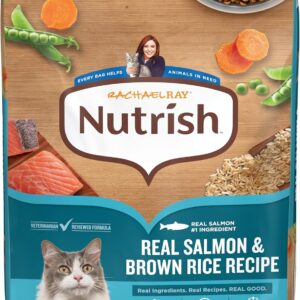 Nutrish Rachael Ray Dry Cat Food Real Salmon & Brown Rice Recipe, 14 lb. Bag