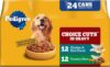 Pedigree Wet Dog Food, Choice Cuts Adult Canned Dog Food, Country Stew & Chicken and Rice Multipack, 13.2 oz. Cans, 24 Count