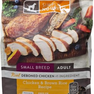 SIMPLY NOURISH Small Breed Adult Dog Food, Chicken and Brown Rice Recipe, 5 lb Bag