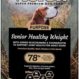 VICTOR Super Premium Dog Food – Purpose – Senior Healthy Weight Management – Dry Dog Food for Adult Dogs – Gluten Free with Glucosamine and Chondroitin, for Hip and Joint Health, 40lbs