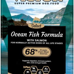 VICTOR Super Premium Dog Food – Select Ocean Fish Formula with Salmon – Omega-3 and Omega-6 Enriched Gluten-Free Dry Kibble for All Normally Active Dogs of All Life Stages, 40lbs