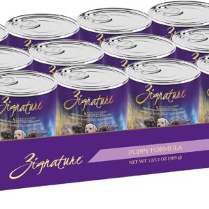 Zignature Puppy Formula Wet Dog Food 13oz can, Case of 12