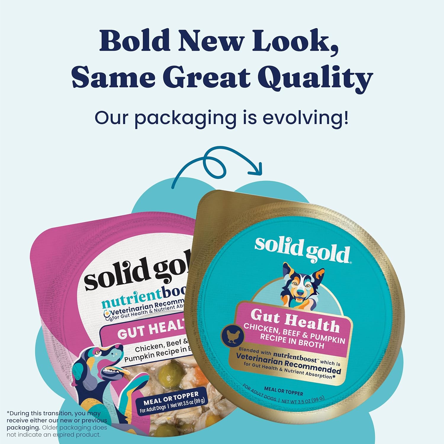 Solid Gold Wet Dog Food Topper & Meal Cups - W/Chicken, Beef & Pumpkin for Sensitive Stomachs, Gut Health & Digestive System Support - for Adult & Senior Small Breed & Large Breed Dogs - 3.5oz/6 Pack - Image 4