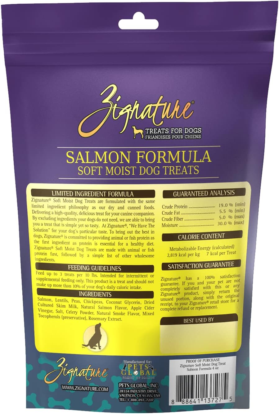 Zignature 715-110-15 Ziggy Soft Salmon Treats 4oz (12) - Image 2