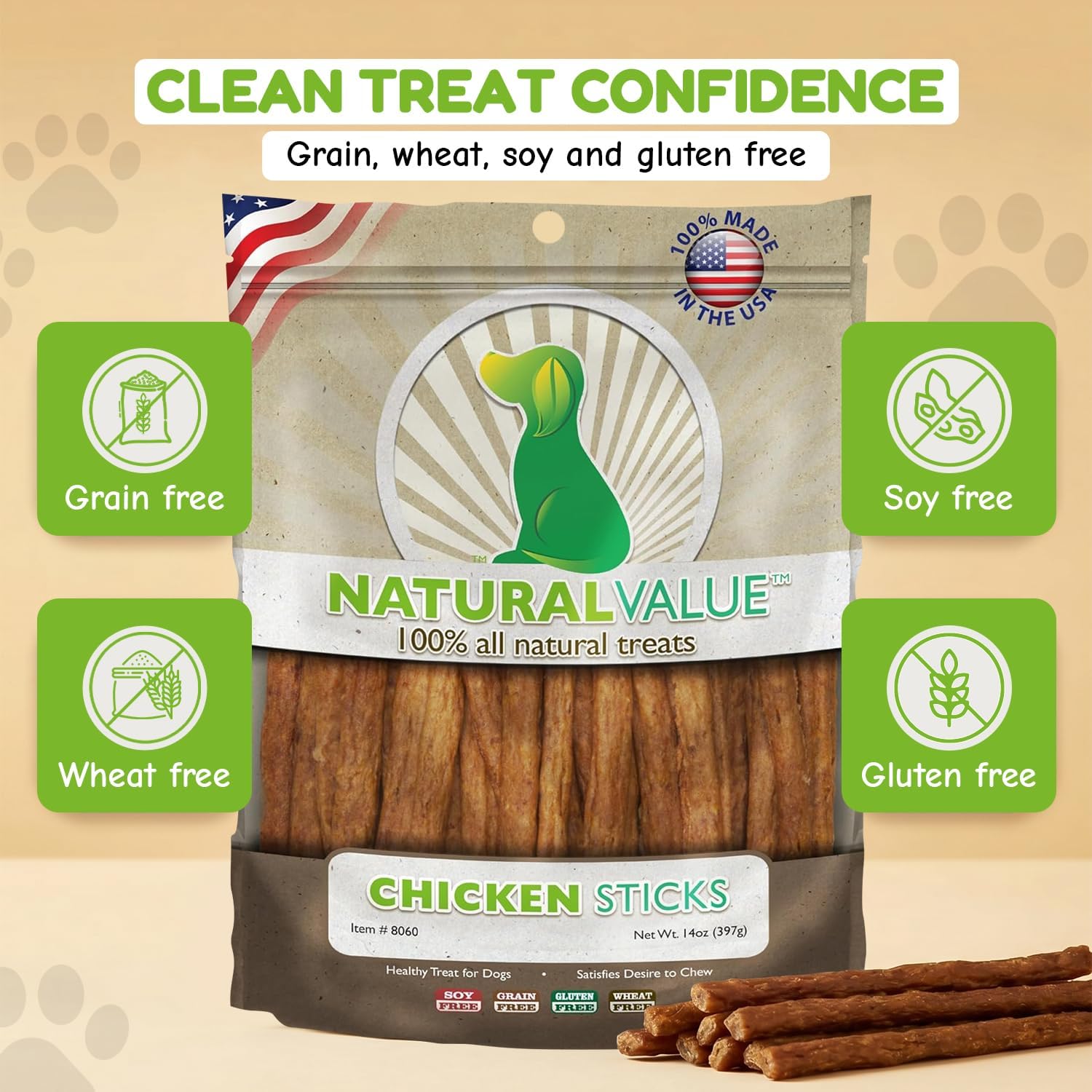 Loving Pets Natural Value All Natural Soft Chew Chicken Sticks For Dogs, 14-Ounce - Image 3