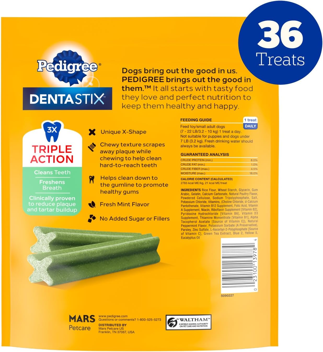 Pedigree Dentastix Dog Dental Treats, Large Breed Dog Treats, Fresh Flavor, 1.87 lb. Bag (36 Treats Total) - Image 9
