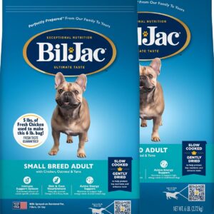 Bil-Jac Small Breed Adult Dry Dog Food | Chicken | Oatmeal & Yams Recipe | 6 lb (2-Pack)