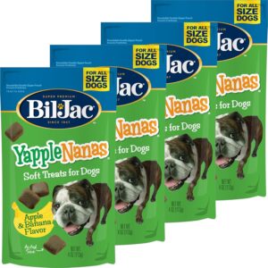 Bil-Jac Yapple-Nanas Soft Dog Treats | Apple & Banana Flavor | 4 oz (4-Pack)