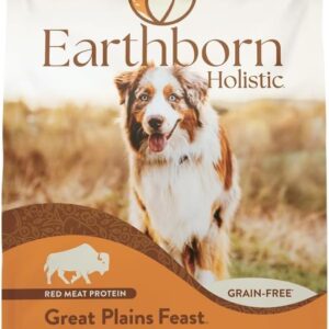 Earthborn Holistic Great Plains Feast with Bison Grain-Free Natural Dry Dog Food, 25 lb