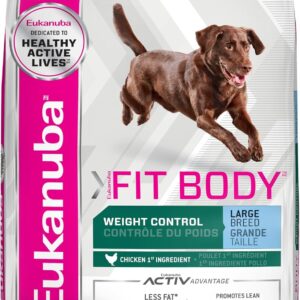 Eukanuba Fit Body Weight Control Large Breed Adult Dry Dog Food, 28 lb Bag