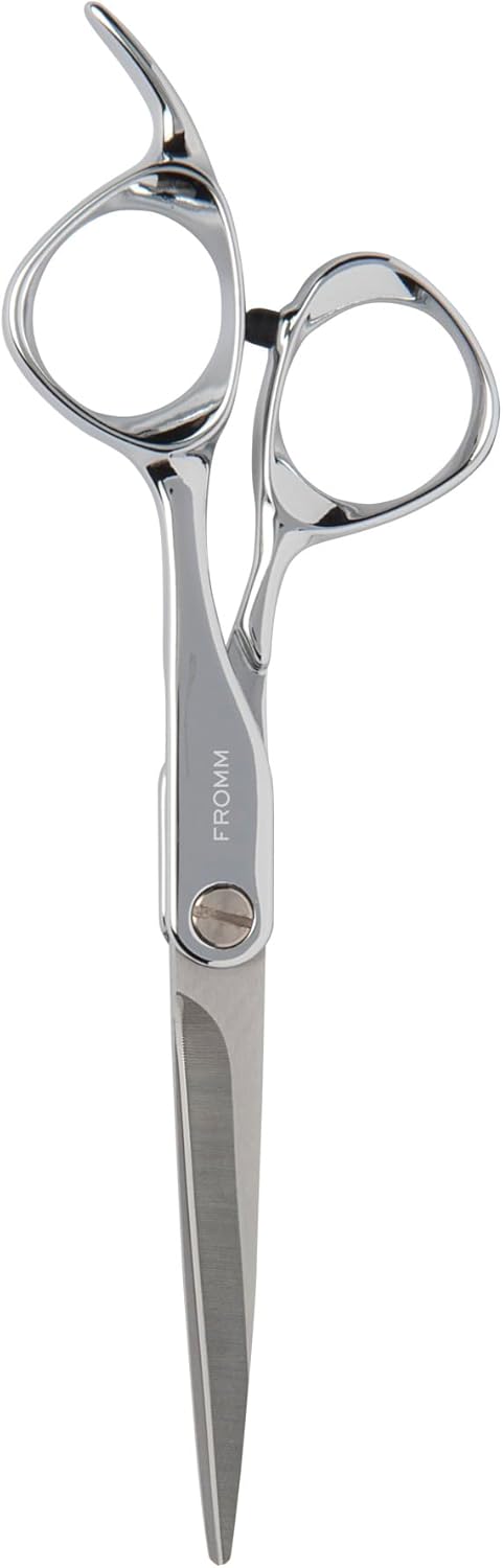 Fromm Professional Explore 5.75" Hair Cutting Shears for Wet & Dry Hair Polished Silver Japanese Steel Scissors with Beveled Blade, Professional Shears For Hair Stylist, Cosmetology & Salon Supplies