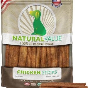 Loving Pets Natural Value All Natural Soft Chew Chicken Sticks For Dogs, 14-Ounce