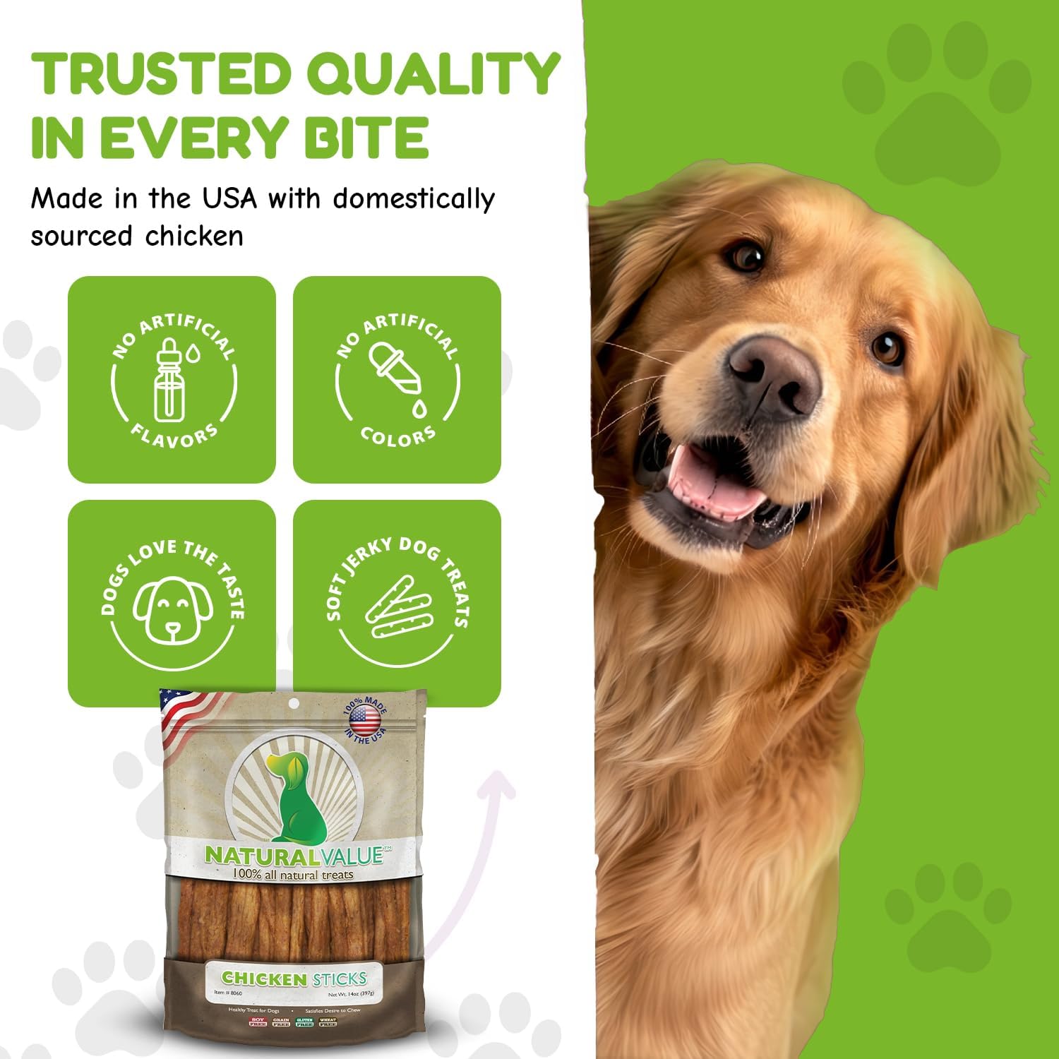 Loving Pets Natural Value All Natural Soft Chew Chicken Sticks For Dogs, 14-Ounce - Image 2
