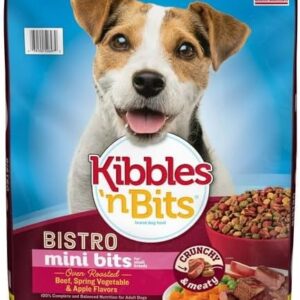 Mini Bits Small Breed Bistro Oven Roasted Beef, Spring Vegetable & Apple Flavors Dry Dog Food, 16 Lb. Bag, Complete and Balanced Nutrition for Adult Dogs