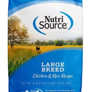 NutriSource Adult Dry Dog Food for Large Breeds, Chicken and Rice, 26LB