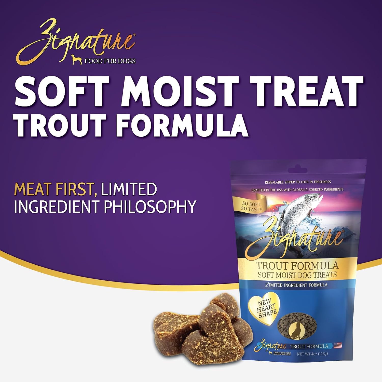 Zignature Trout Soft Moist Treats for Dogs (Pack of 2) - Image 3