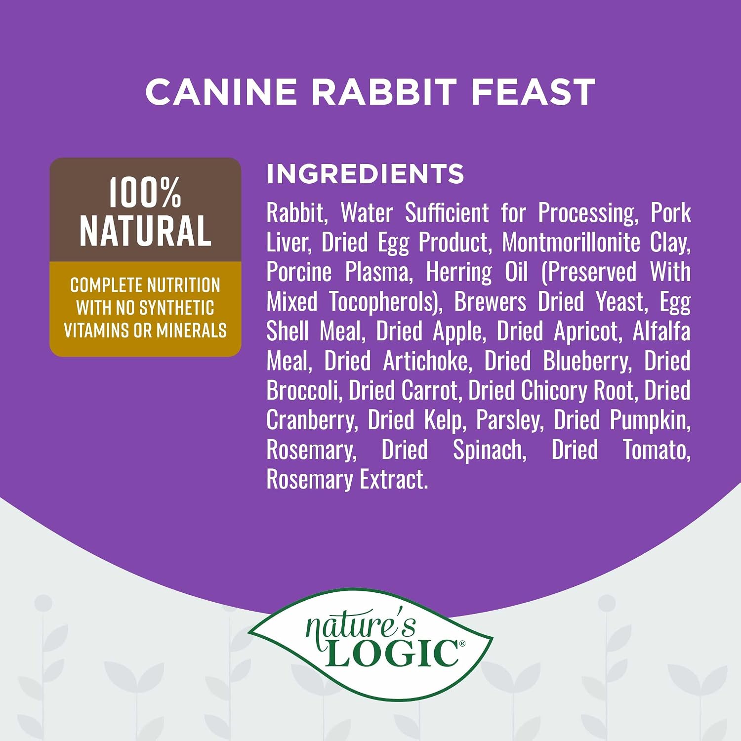 Natures Logic NL00180 Grain-Free Rabbit Feast Wet Dog Food, One Size - Image 3